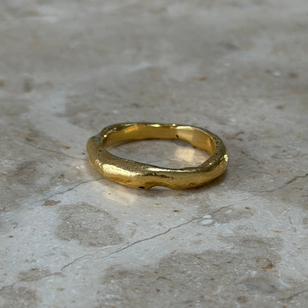 Earth Ring Forgyldt