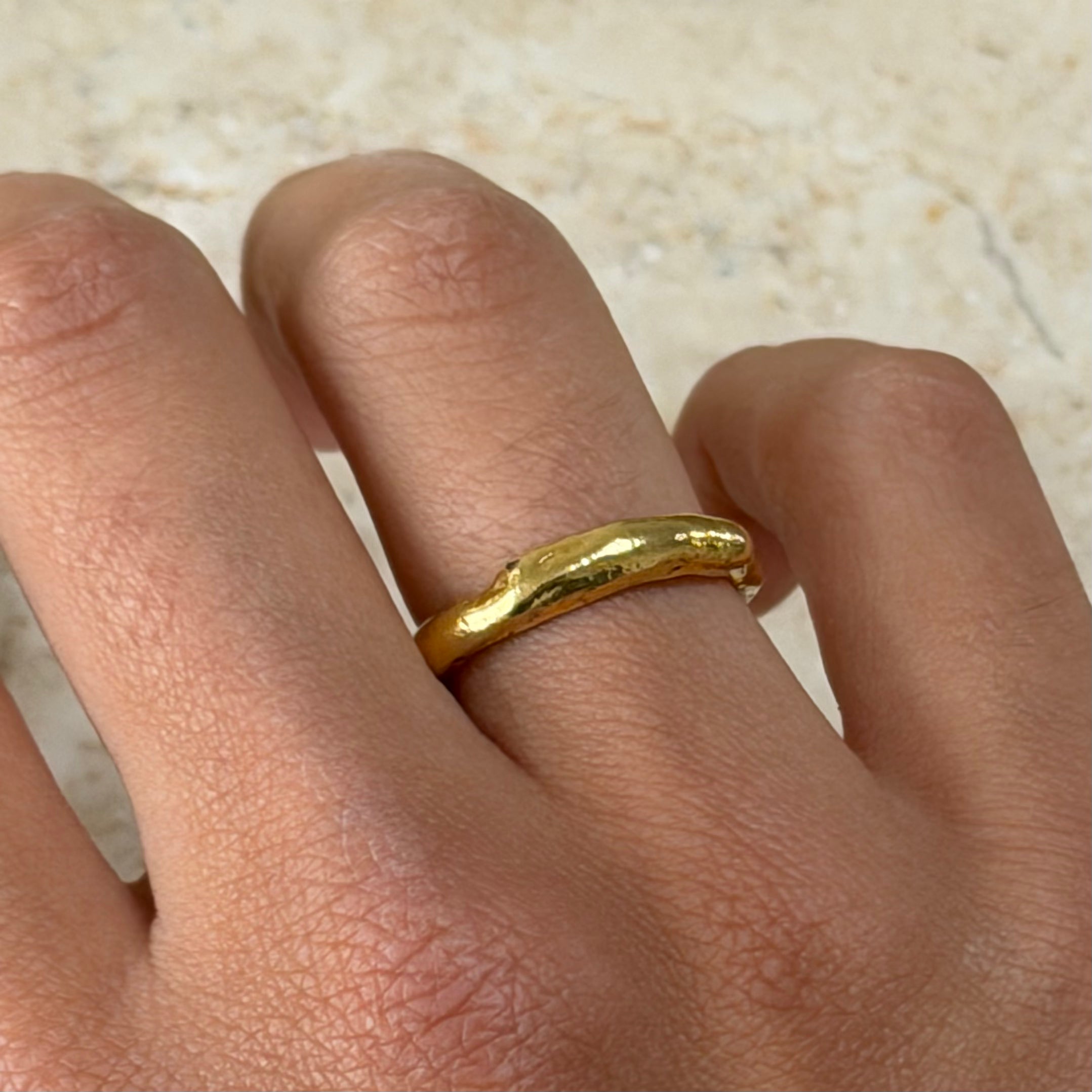 Earth Ring Forgyldt